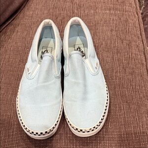 Vans Light Blue Slip-On Shoes